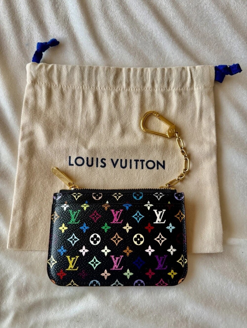 Louis Vuitton Black Multicolor MonogramKey Pouch
